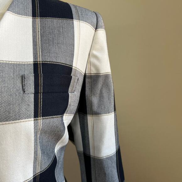 NWT Vintage 80s DressBarn Classic Plaid Double Breasted Suit Blazer Jacket 16 - Picture 3 of 11